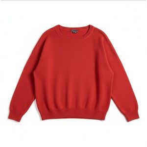 VINCE Mens Cashmere Crew Neck Pullover Sweater Red Preppy Academia Luxury Medium